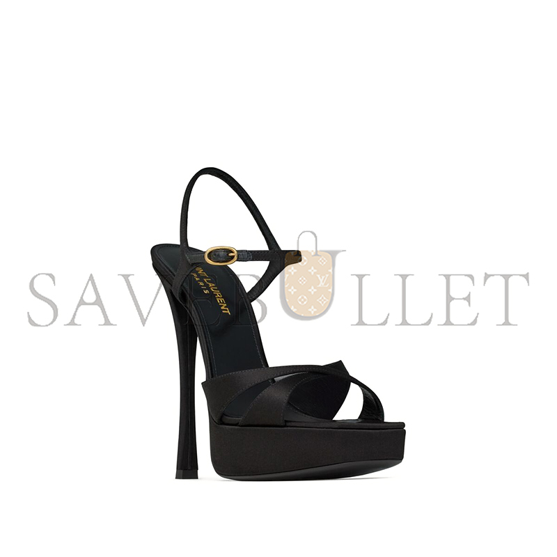 YSL DEBBIE PLATFORM SANDALS IN SATIN CREPE 7996999QNAO1000